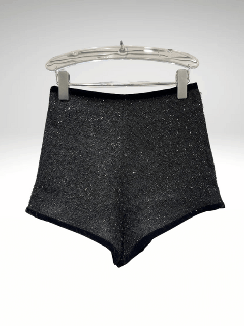 Black Glitter Shorts