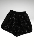 Black Glitter Shorts Sport