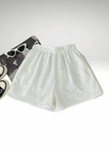 White Glitter Shorts