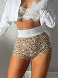 Gold Sequin Shorts Sport