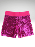 Pink Sequin Short Elastic