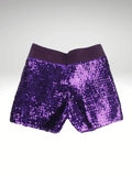 Purple Sequin Short Elastic