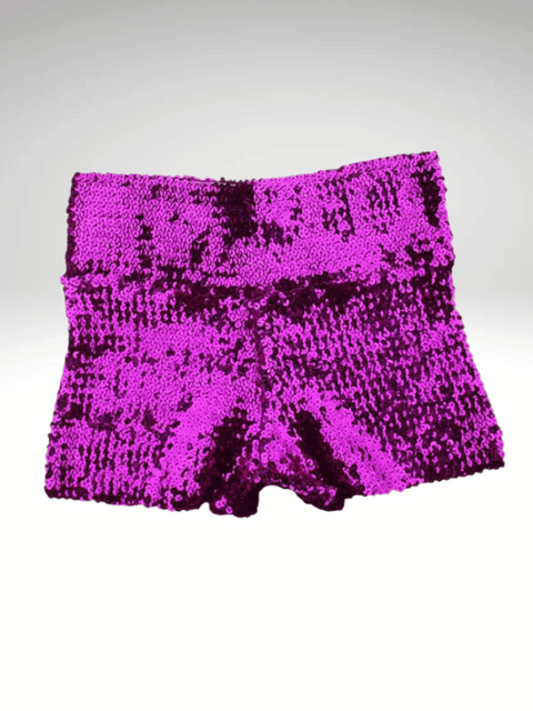 Pink Sequin Shorts Slim