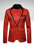 Red Sequin Jacket For Mens