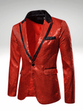 Red Sequin Jacket For Mens