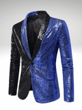 Blue Glitter Blazer For Men