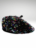 Multicolor Sequin Beret Hat Women