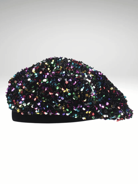 Multicolor Sequin Beret Hat