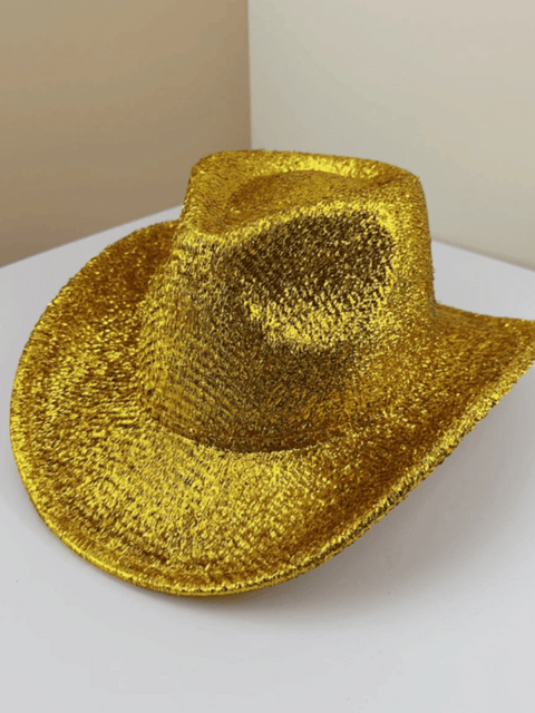 Yellow Sequin Cowboy Hat