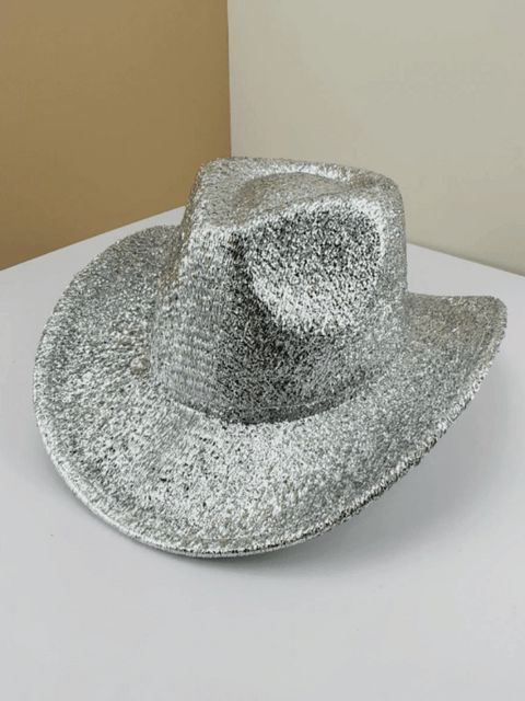 Silver Sequin Cowboy Hat