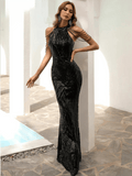 Black Sequin Party Dress