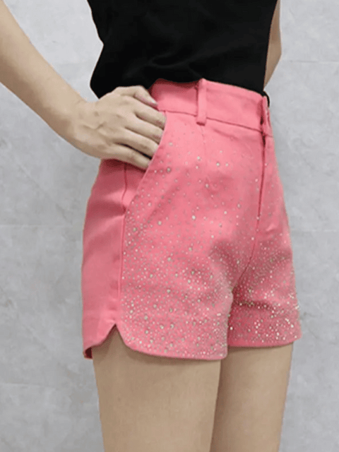 Pink Diamond Shorts Denim