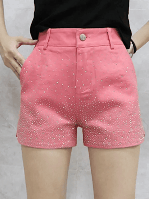 Pink Diamond Shorts Denim