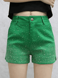 Green Diamond Shorts Denim