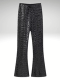 Black Casual Sequin Pant