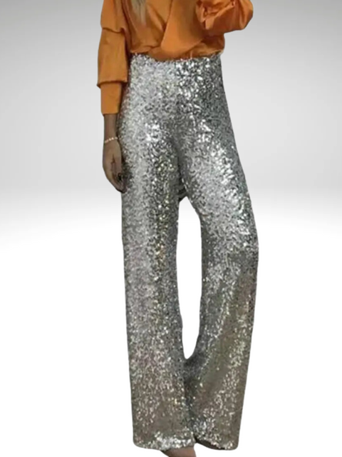 Silver  Glitter Pants