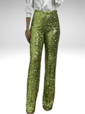 Yellow Green Glitter Pants