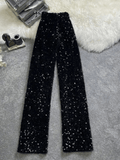 Black Sequined Pants