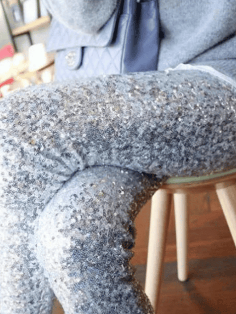 Silver Sequin Legging