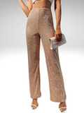 Champagne Sequin Pants Outfit