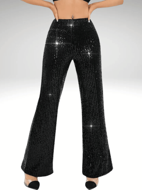 Black Sequin Pants Outfit