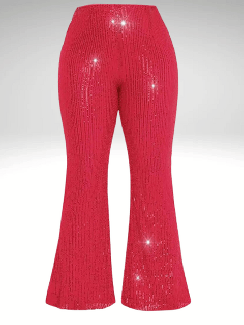 Red Sequin Pants Outfit