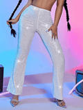 Silver Sequin Pants Outfit