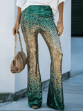 Green Womens Sequin Pants