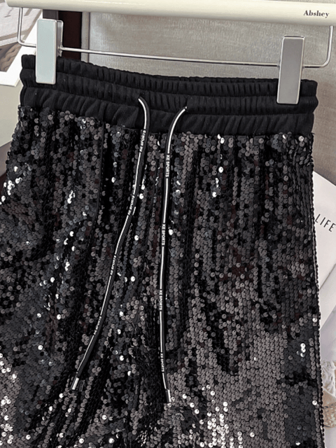 Black Sequin Pants