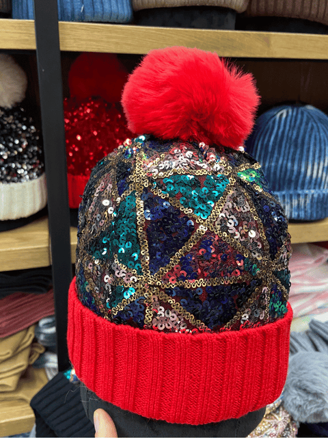 Sequin Beanie Hat