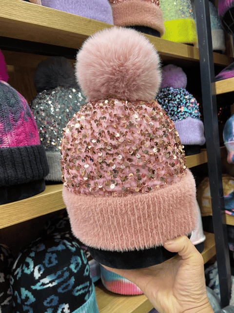 Sequin Beanie Hat