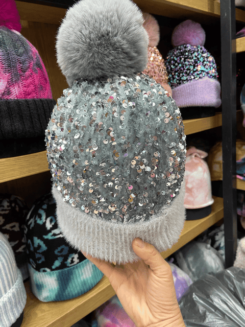 Sequin Beanie Hat