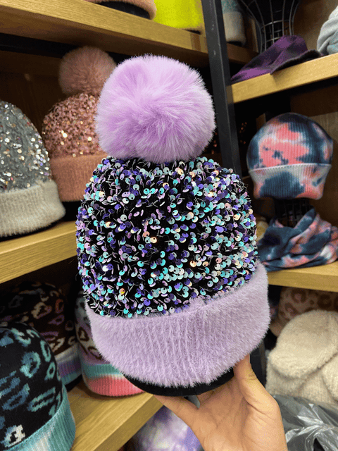 Sequin Beanie Hat