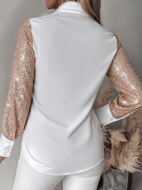 Sequin Shirt Long Sleeve Women