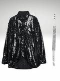 Women's Sequin Shirt Black