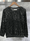 Mens Black Sequin Sweater