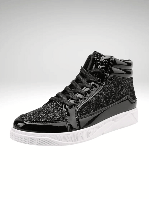 High Top Glitter Sneakers