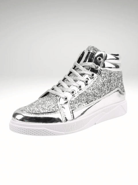 High Top Glitter Sneakers