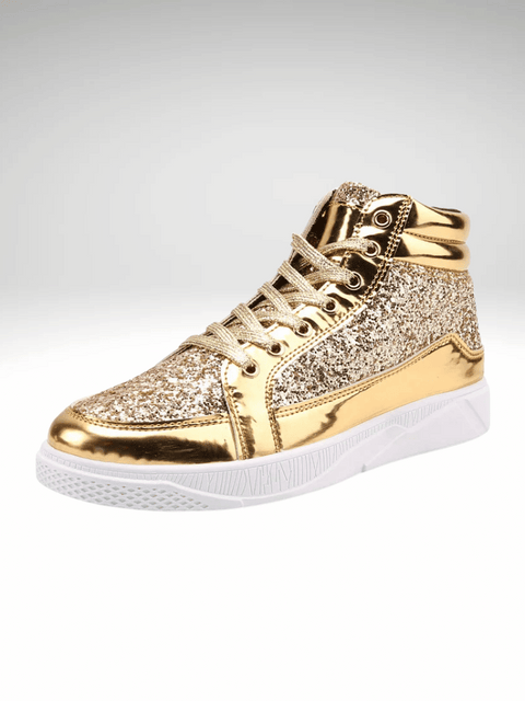 High Top Glitter Sneakers