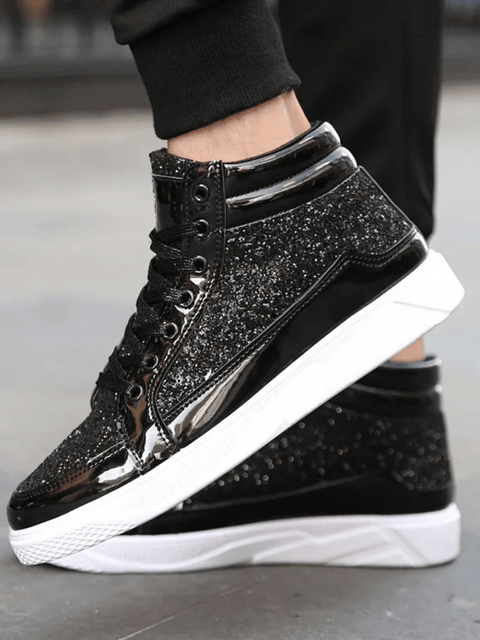 High Top Glitter Sneakers