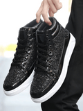 High Top Glitter Sneakers