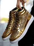 High Top Glitter Sneakers