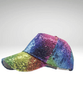 Rainbow Sequin Baseball Cap