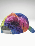 Rainbow Sequin Baseball Cap