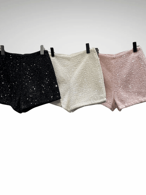 Sequin Shorts Wool