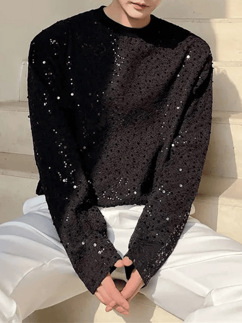 Sequin Sweater Mens