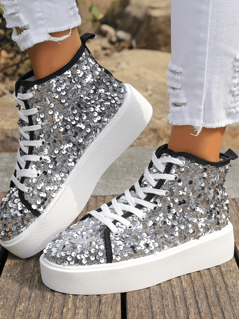 Sequins Platform Shoes