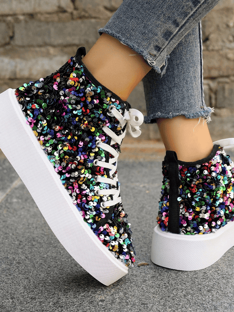 Sequins Platform Shoes