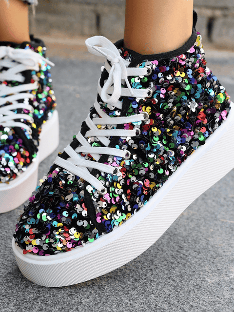 Sequins Platform Shoes