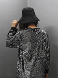 Mens Black Sequin Sweater